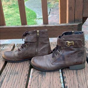 Steve Madden distressed combat boots